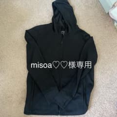 ブラック フード付きパーカー Mのサムネイル
