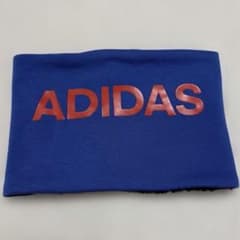 adidas ネックウォーマー ブルー 裏ボア