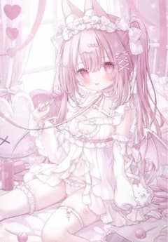おもちもなか リリーちゃん B2タペストリー おもちもなか B2タペストリー リリーちゃん Mersugar ピンク 量産型
