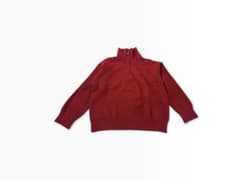 Alicedudu ハーフジップ ニット セーター レッド Lのサムネイル