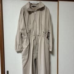 ベージュ ロングマウンテンパーカー