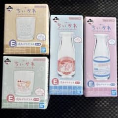 치이카와 이치 반 쿠지 E상 유우미가리 글라스 컴플리트 4점 하치와레 토끼