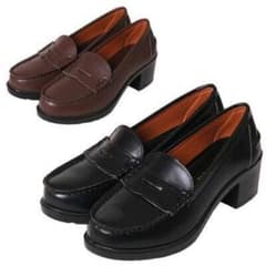BODYLINE ボディーライン ヒールローファー 靴 ブラウン 25.0cmのサムネイル
