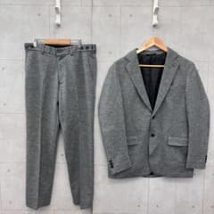 DESCENTE デサント ウールスーツ 上下セットアップ テーラード A6 灰
