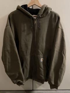 Carhartt オリーブグリーン ジップアップパーカー　XLのサムネイル