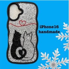 키라리 님 데코 전 고양이 iPhone 케이스 iPhone16 케이스 16 케이스