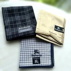 Burberry メンズ 大判ハンカチ チェック柄のサムネイル
