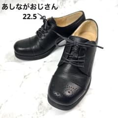 Thumbnail of 【美品】あしながおじさん 黒 レザー レースアップシューズ 中ヒール 22.5