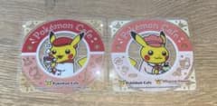 【限定非売品！】ポケモンカフェ限定　コースター　ピカチュウ2種　新品未使用のサムネイル