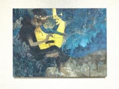原画　日本画　クリムト風　アート/江川史織作 青い絵 原画 日本画 クリムト風 アート/江川史織作 青い絵 - メルカリ