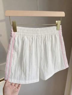サイドライン ショートパンツ ホワイト×ピンクのサムネイル