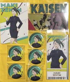 주술 환전 5주년 캔 배지 호일 푸시 카드 엽서 클리어 카드 禪院真希