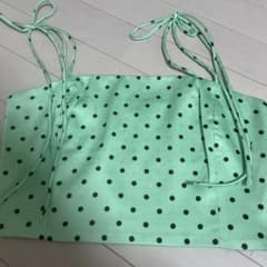 ZARA ミントグリーン 水玉 キャミソールのサムネイル
