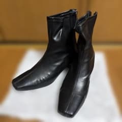 ブラックレザー ジッパーブーツのサムネイル