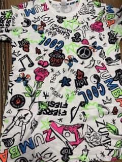 ZUMBA WEAR 総柄プリント Tシャツ ホワイト XS/Sのサムネイル