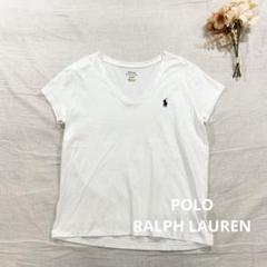 レアなロゴメタルボタン♡ラールフローレン コットンTシャツカットソー ホワイト レアなロゴメタルボタン♡ラールフローレン コットンTシャツ