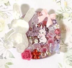 レジン ヘアゴム ハンドメイド デコ うさぎ 薔薇 - メルカリ