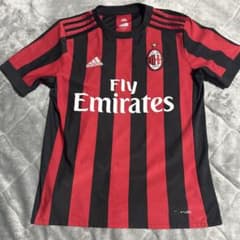 ACミラン adidas シャツ 赤/黒 adidas ACミラン シャツ 160赤黒 - メルカリ