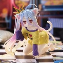 노게임·노라이프 Desktop Cute 피겨 화이트 고양이 귀 T셔츠