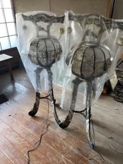 盆提灯 2個セット 鳳凰 菊柄 置き型のサムネイル