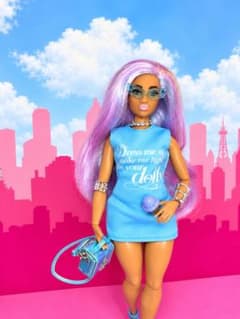 Barbie ブルー ミニワンピース カーヴィー《12》のサムネイル