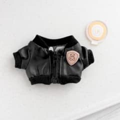 10cm 着せ替え ぬい服 レザージャケット ラブブ ぬいぐるみ服-B3315