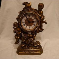 CITIZEN シチズン アンティーク置時計 レトロ 鳩と天使と薔薇 