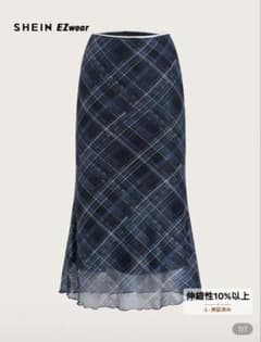 SHEIN チェック柄 ロングスカート【即日配送】のサムネイル