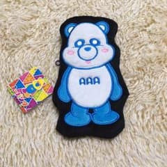 え〜パンダ アップリケポーチ 青のサムネイル