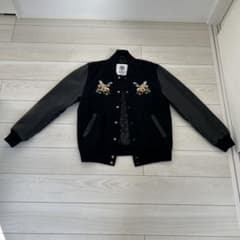 ちあききっくさん専用　スカジャン 黒 鷲刺繍ヴィンテージ　バイクのサムネイル
