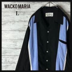 3522M【美品】ワコマリア☆3トーン 50'Sストライプ 長袖シャツ
