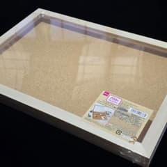 新品】 ウッドボックス A4サイズ マグネット付 クリア蓋付 ダイソー ②