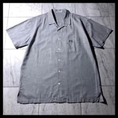 KANSAI SPORTS Kansai Yamamoto Open Collar Shirt, Gray Houndstooth Pattern