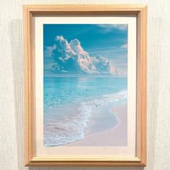 海と入道雲の風景画のサムネイル