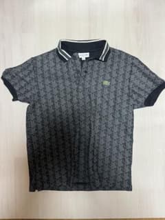 LACOSTE モノグラム ポロシャツ ブラック S - メルカリ