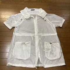 【美品】COMME CA ISM シアーブルゾン 半袖ホワイト F