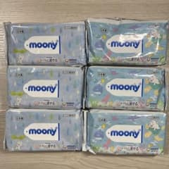 【新品未使用】moonyおしりふき用トイレに流せるタイプ50枚入×6個のサムネイル