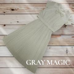 GRAY MAGIC セットアップ ドット柄 プリーツスカート レトロ 水玉のサムネイル
