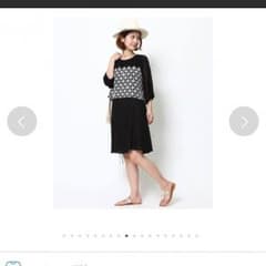navasana レーヨンジョーゼットダイヤ柄ワンピースのサムネイル