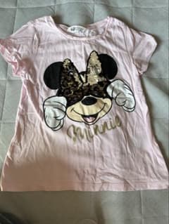 H&M ミニーマウス スパンコール Tシャツ 110/116のサムネイル