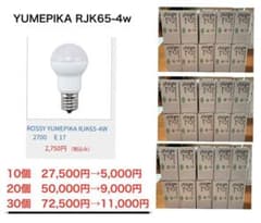 LED電球【YUMEPIKA RJK65-4w】30個 - メルカリ