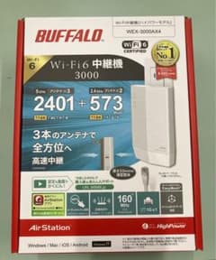 BUFFALO WEX-3000AX4 Wi-Fi 6 中継機 本体のサムネイル