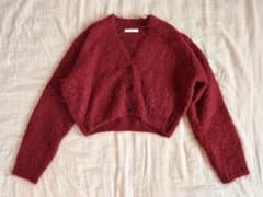 【美品】Chico 配色ボタンシャギーショートカーディガンのサムネイル