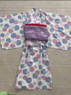 キッズ 浴衣 140cm 紫陽花柄 セパレートタイプのサムネイル