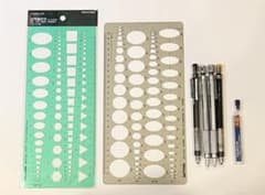 【Ai⭐さま専用】テンプレート　製図用シャーペン　4本セット　値下げのサムネイル