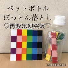 再販641ペットボトルおとし＊ぽっとん＊手作り＊知育おもちゃ＊モンテッソーリ教育のサムネイル