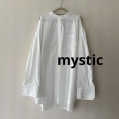 mystic ショルダースリットシャツ ホワイト 抜け感 羽織り FREEのサムネイル