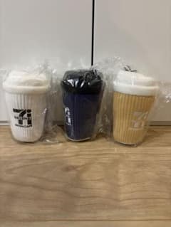 セブンイレブン　ハッピーくじ　B賞　ぬいぐるみチャーム　３種セット　コーヒーのサムネイル