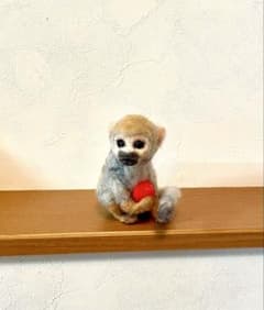 羊毛フェルト リスザル ハンドメイドのサムネイル