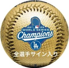 ドジャース　2025 ワールドチャンピオン　ボール　全選手サイン入り　ゴールド ドジャース 2025 ワールドチャンピオン ボール ゴールド 全選手サイン